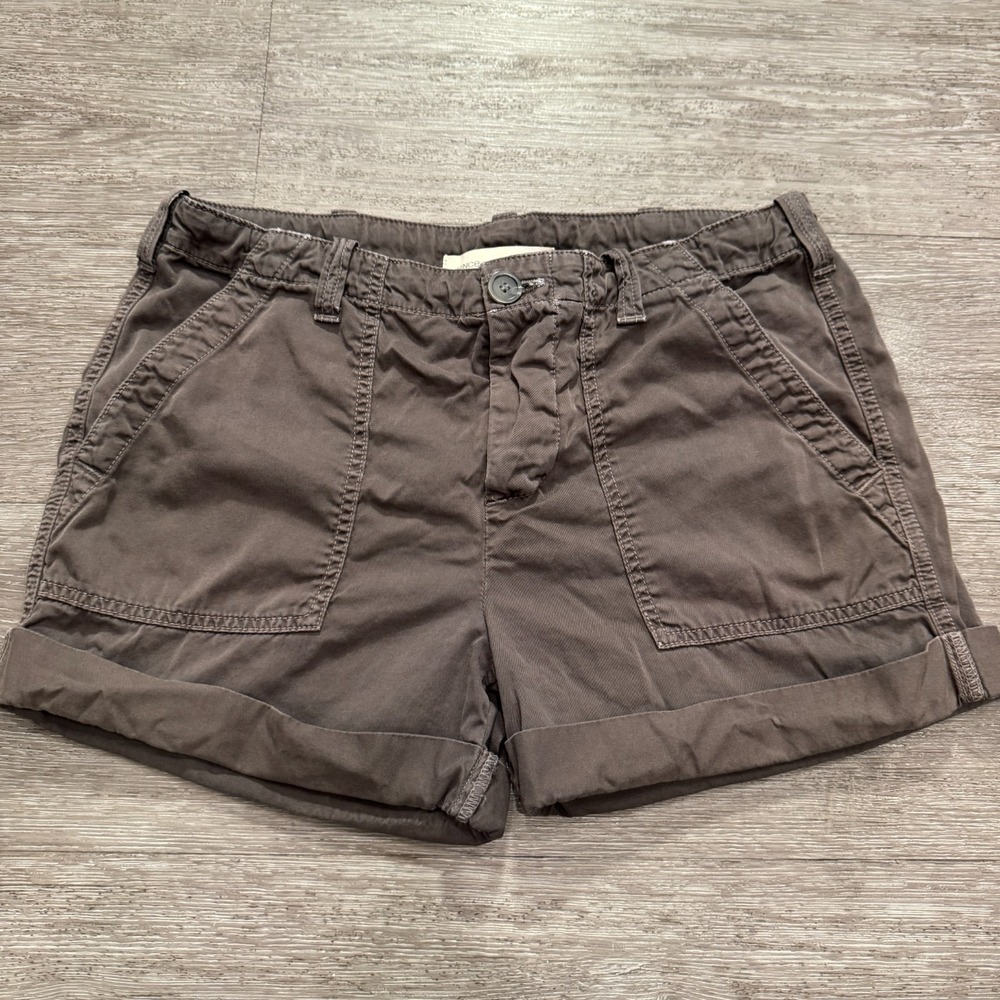 Vince Shorts Womens‎ 28 Brown Drawstring 100% Cotton Casual Adult Minimal Pocket